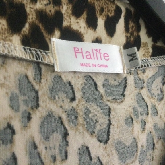 Leopard Printed Cardigans Shirt Lightweight Button Down Cardigan Coat w/pockets - Picture 2 of 3